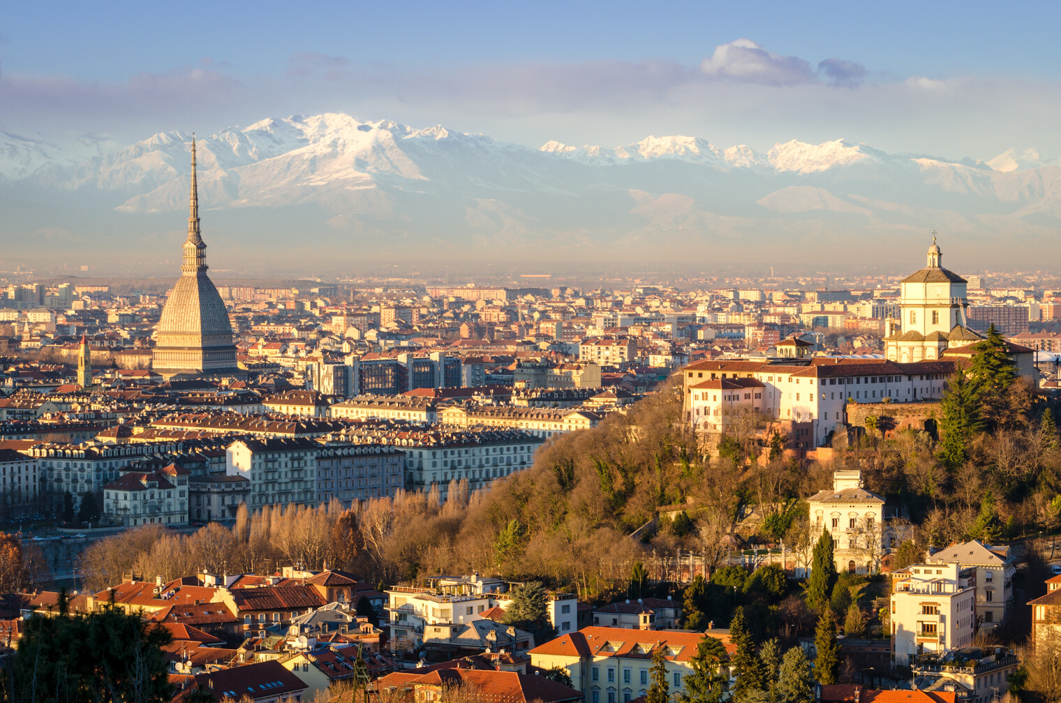 Vue sur Turin et le musée Mole Antonelliana