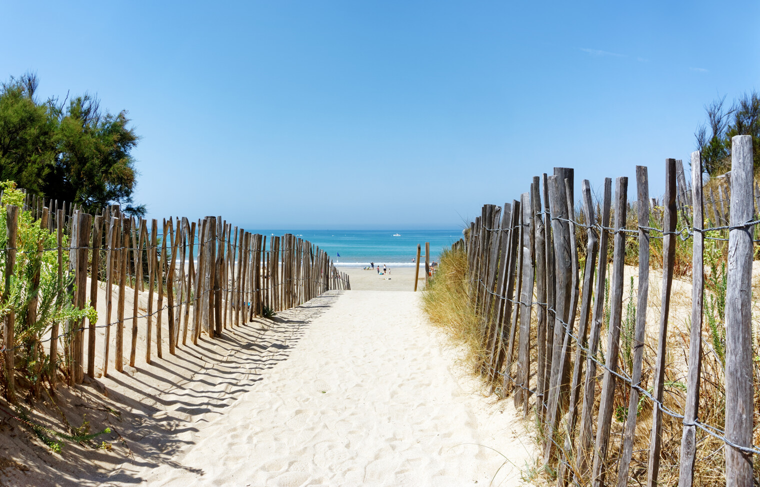 La vue sur une plage de l'île de Ré