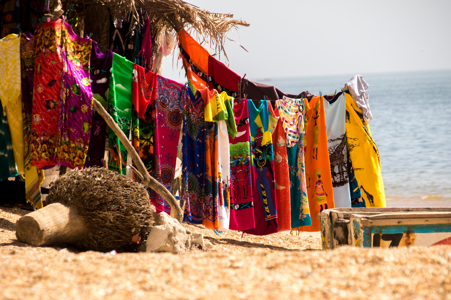 Une échoppe de plage à Saly au Sénégal