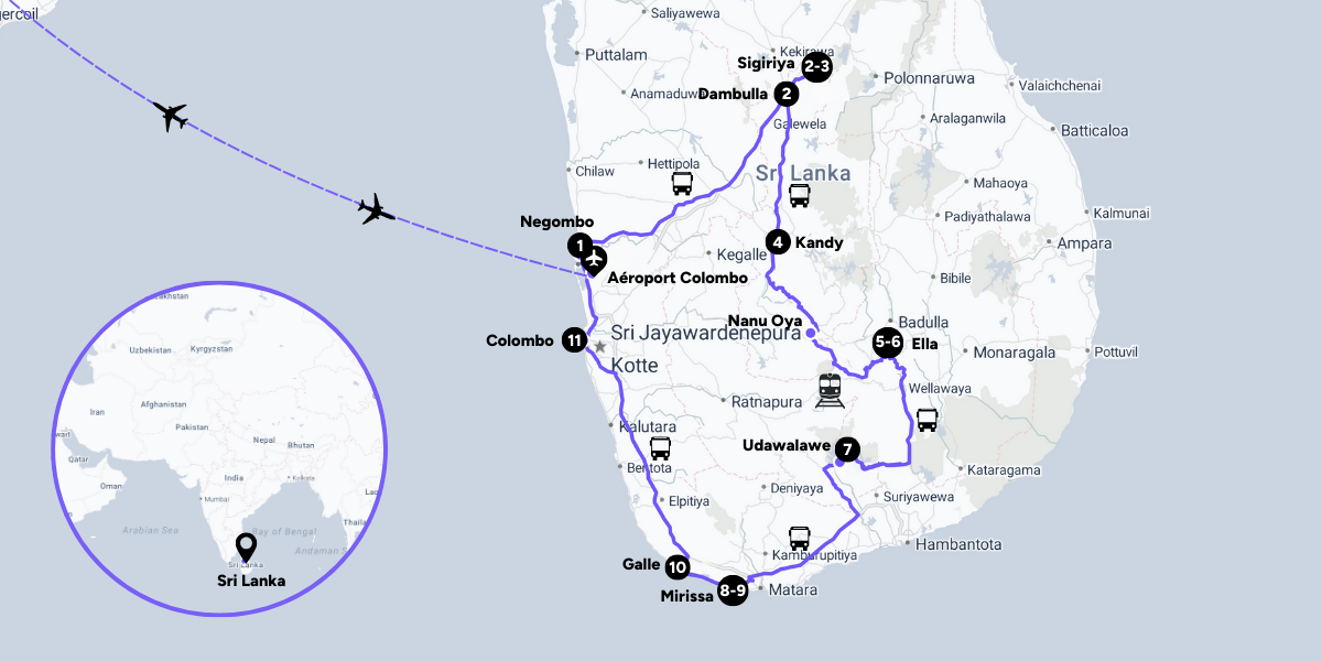 Carte du voyage