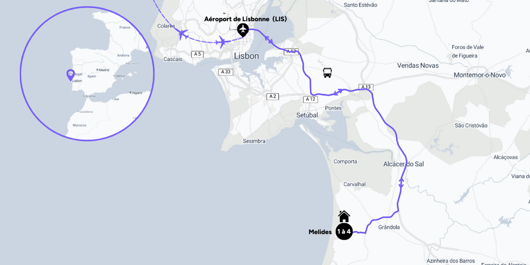 Carte du voyage