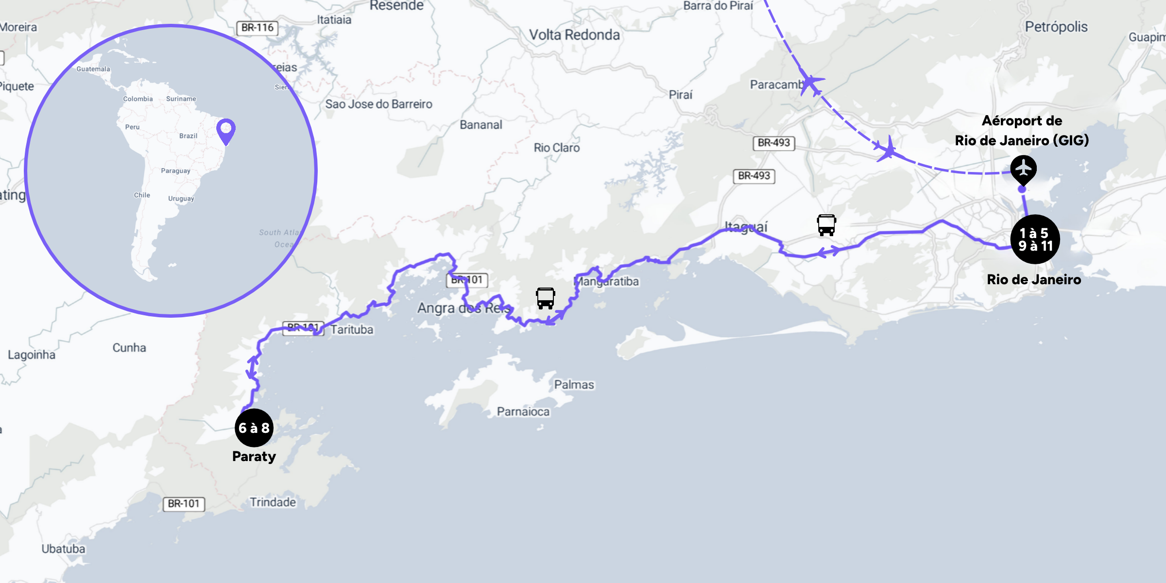 Carte du voyage