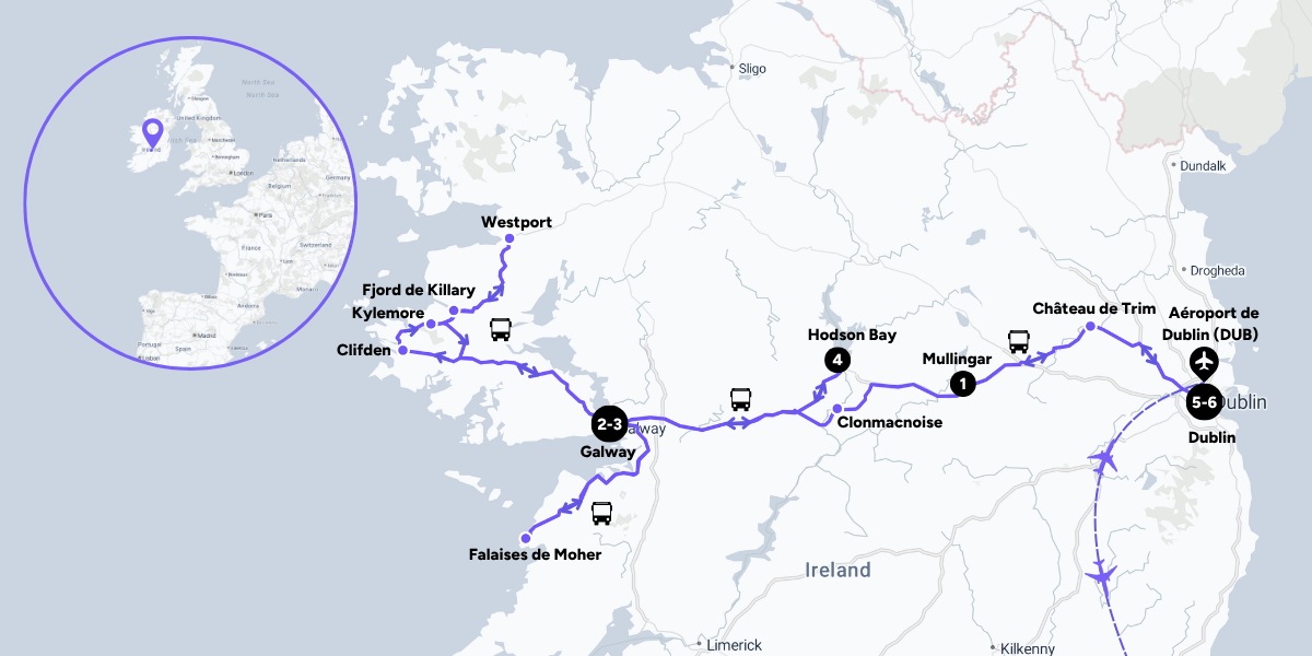 Carte du voyage