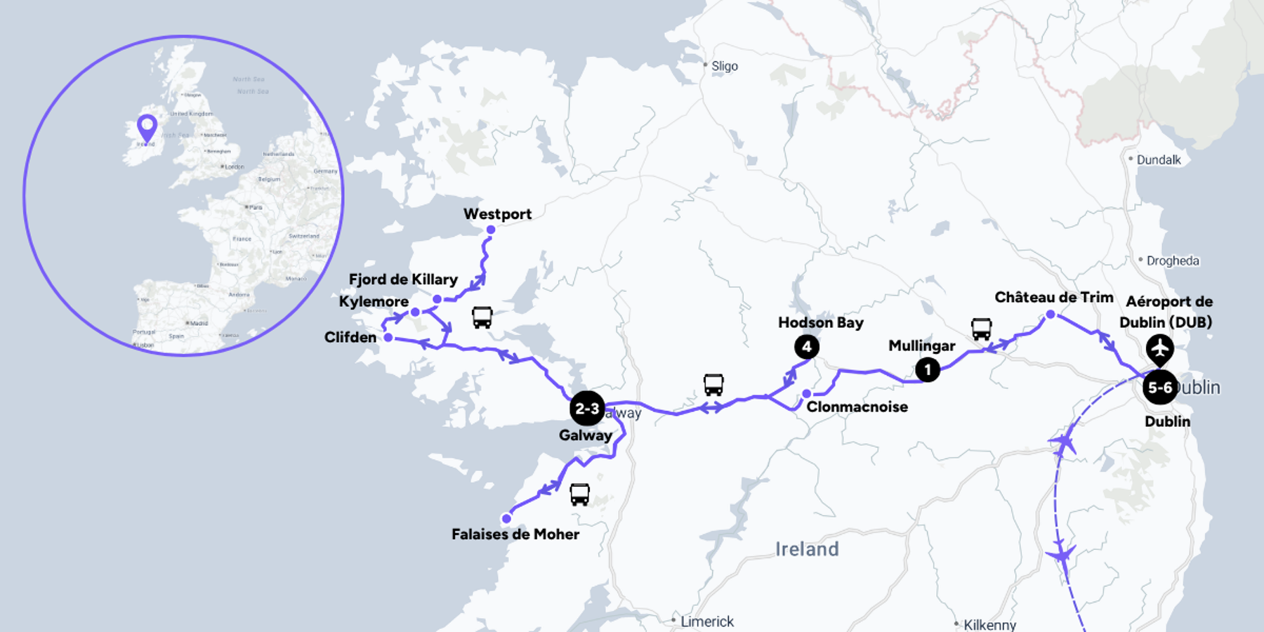 Carte du voyage