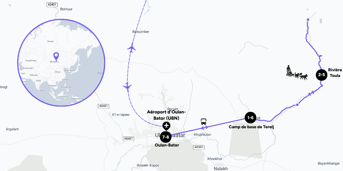 Carte du voyage