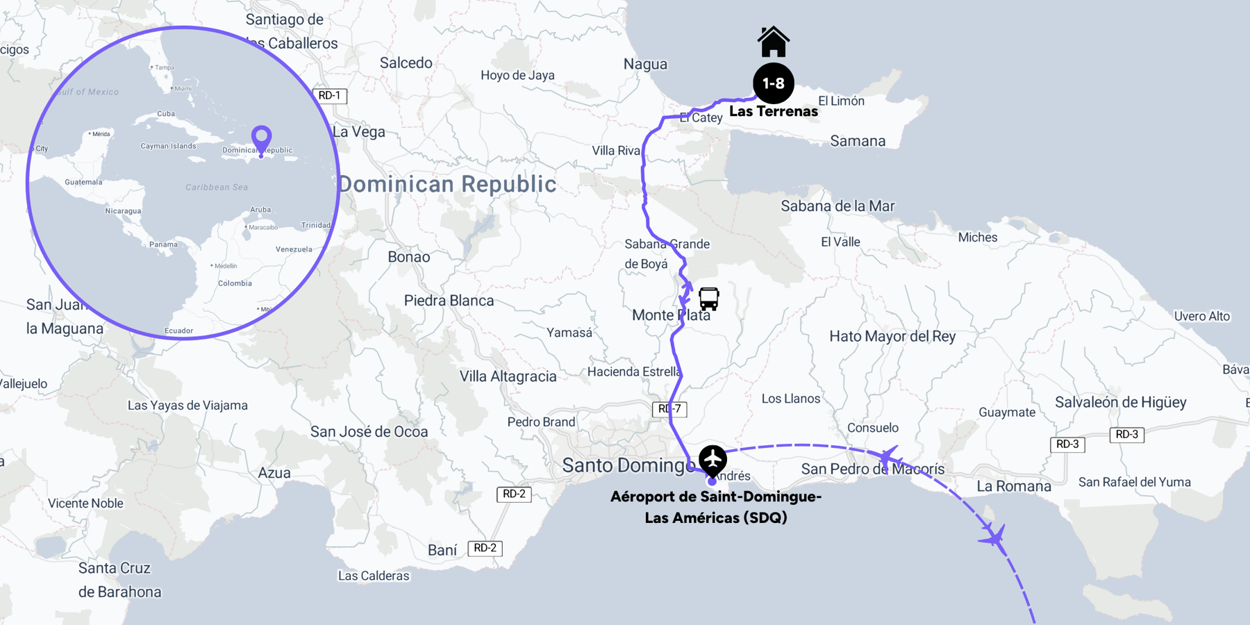 Carte du voyage