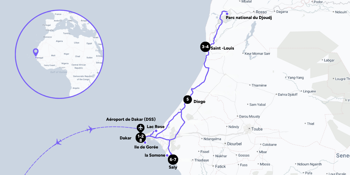 Carte du voyage