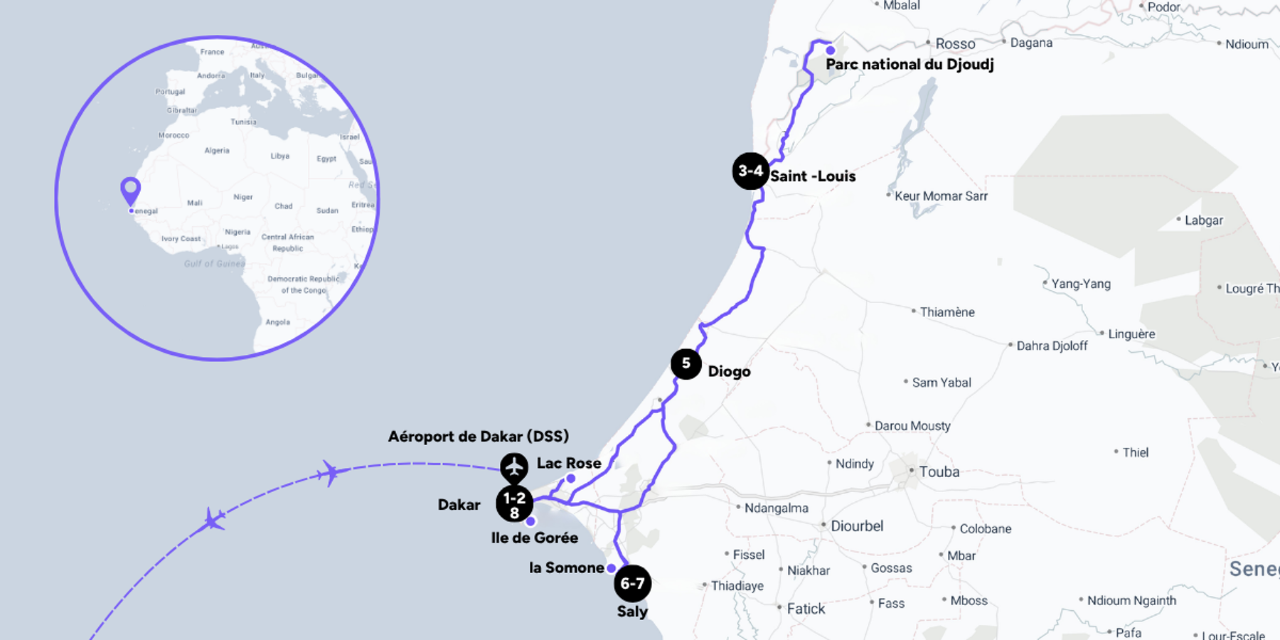 Carte du voyage