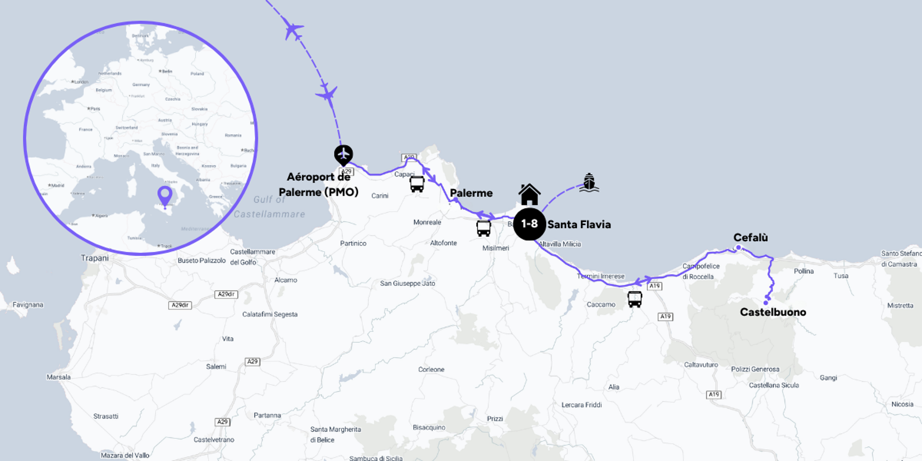 Carte du voyage