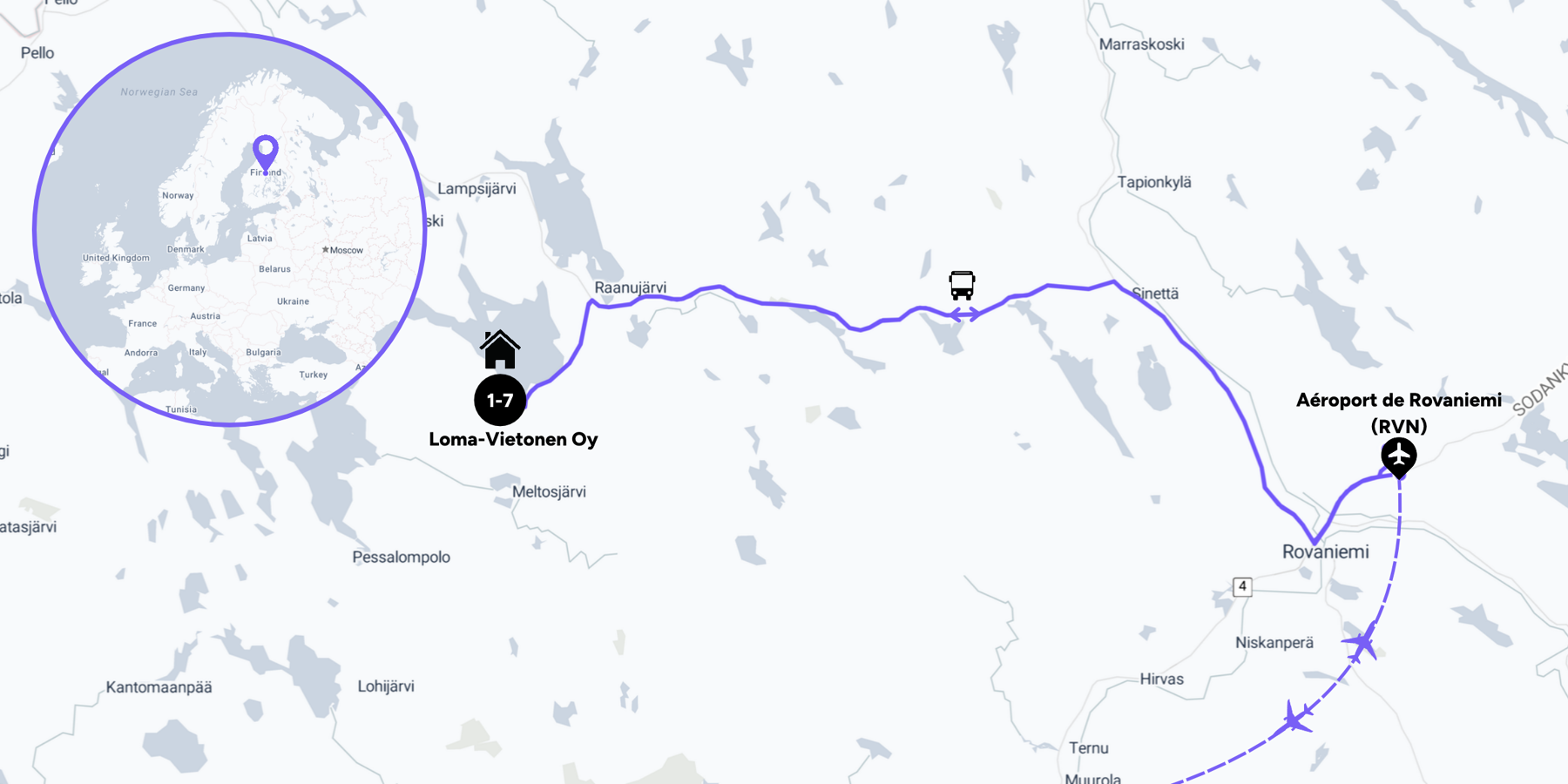 Carte du voyage