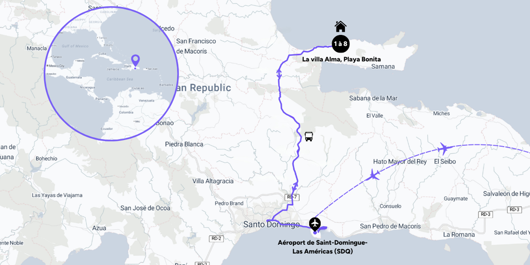 Carte du voyage