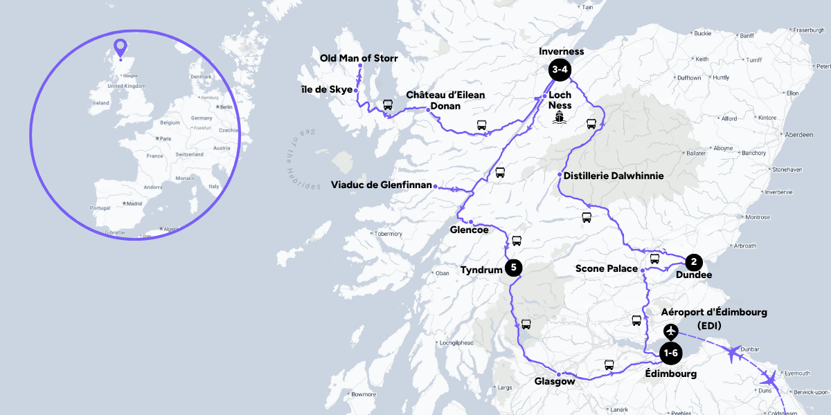 Carte du voyage