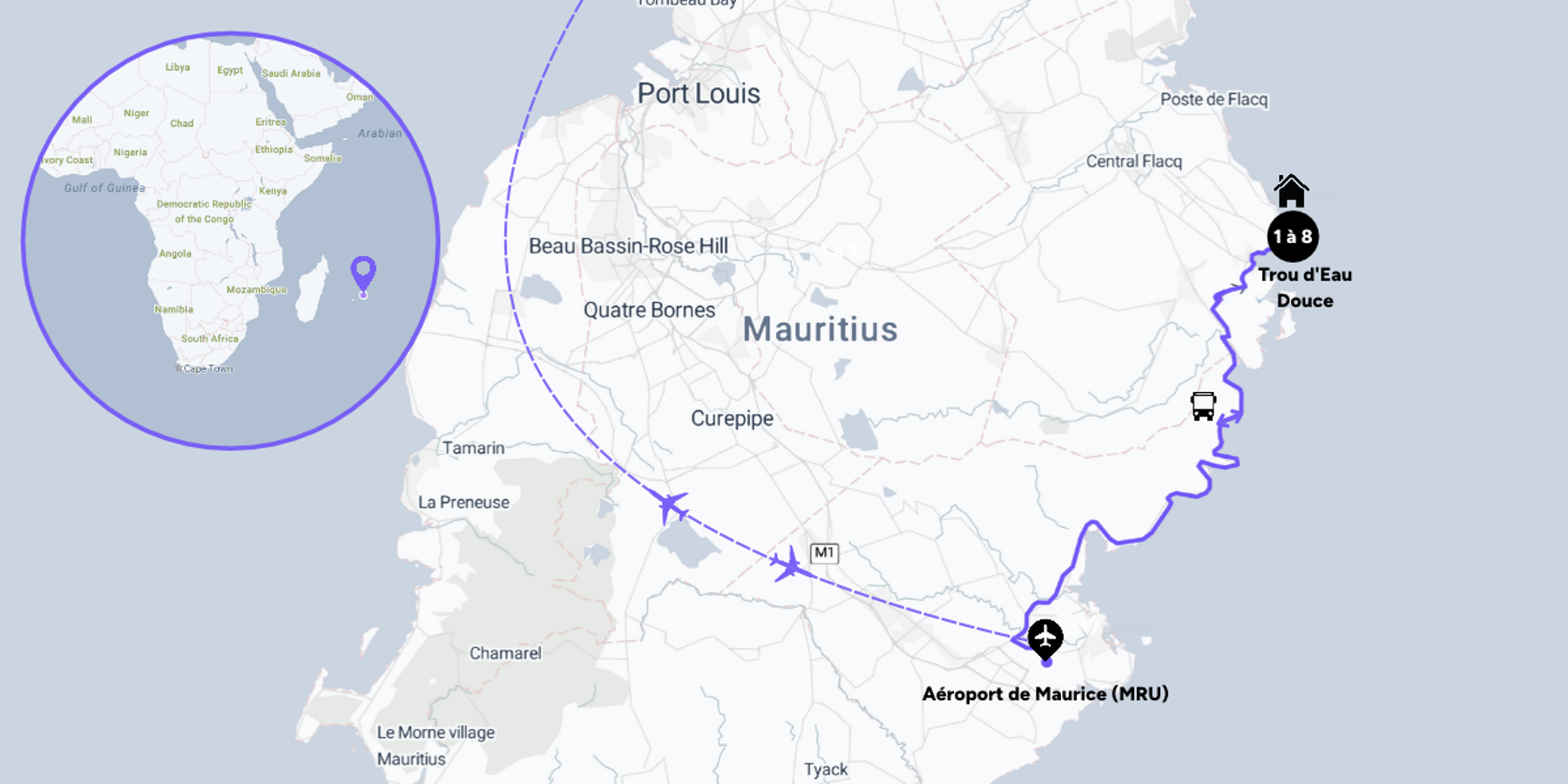 Carte du voyage
