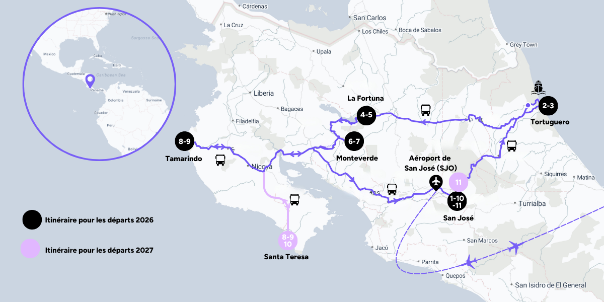Carte du voyage