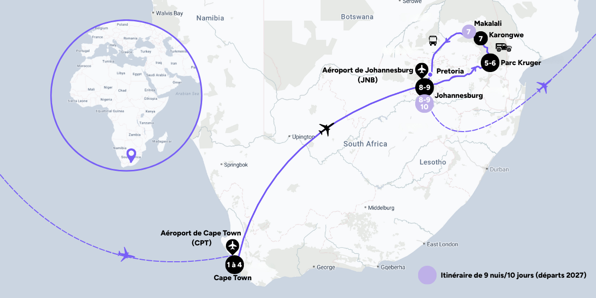 Carte du voyage