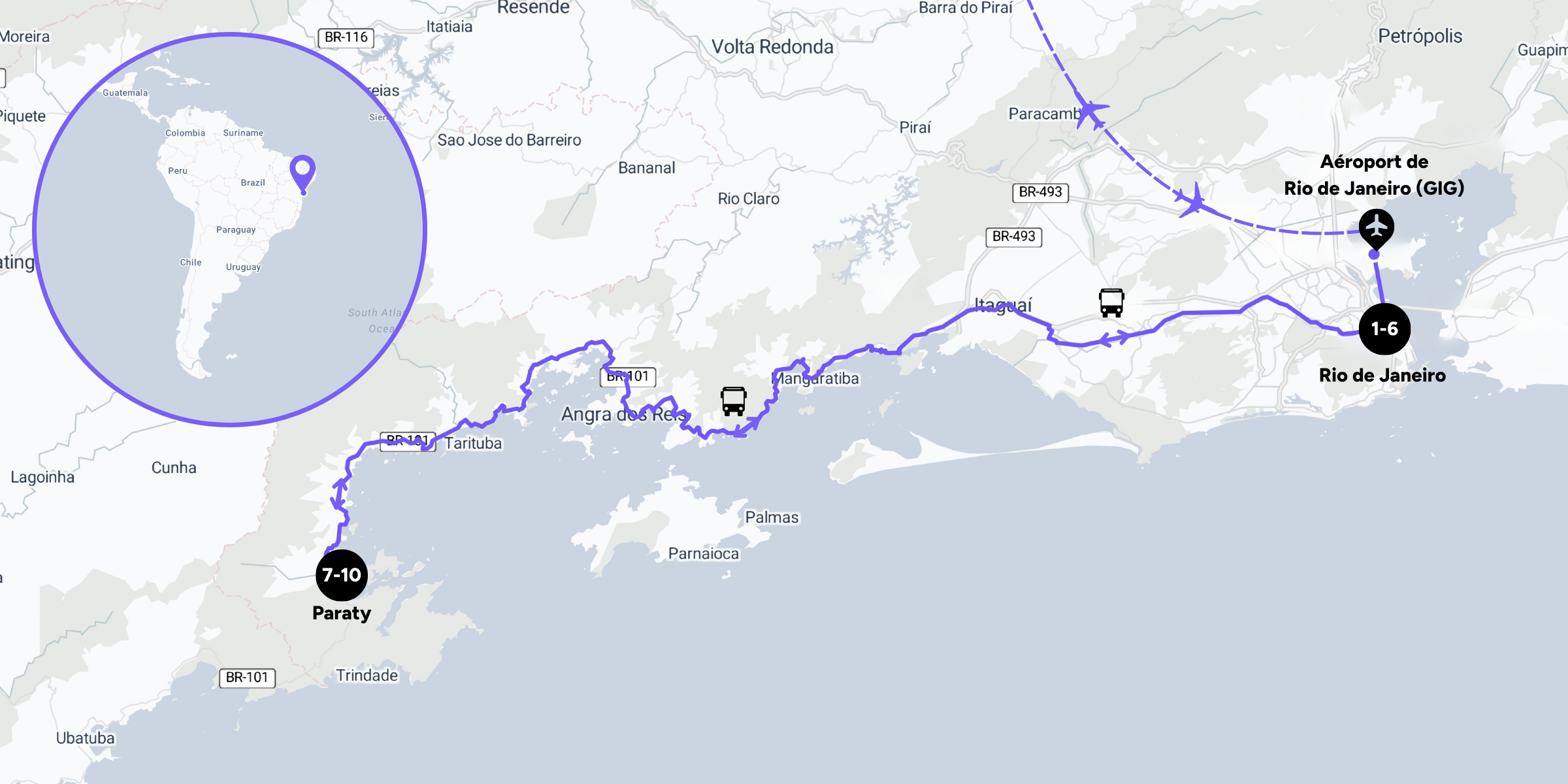 Carte du voyage