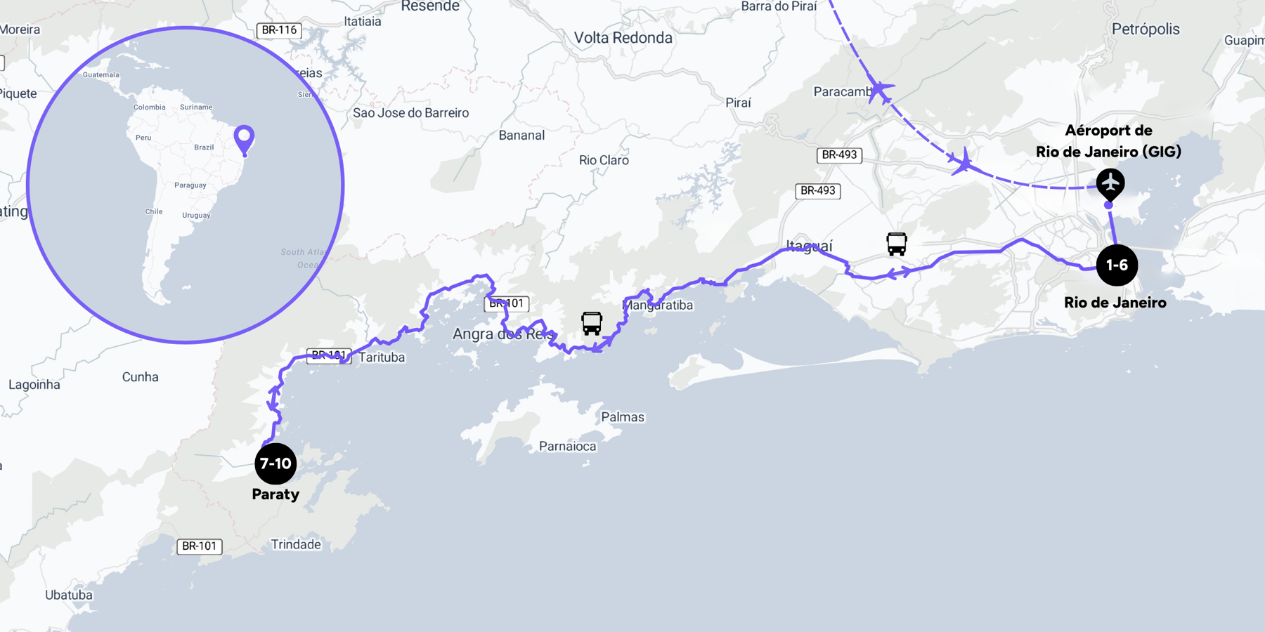 Carte du voyage