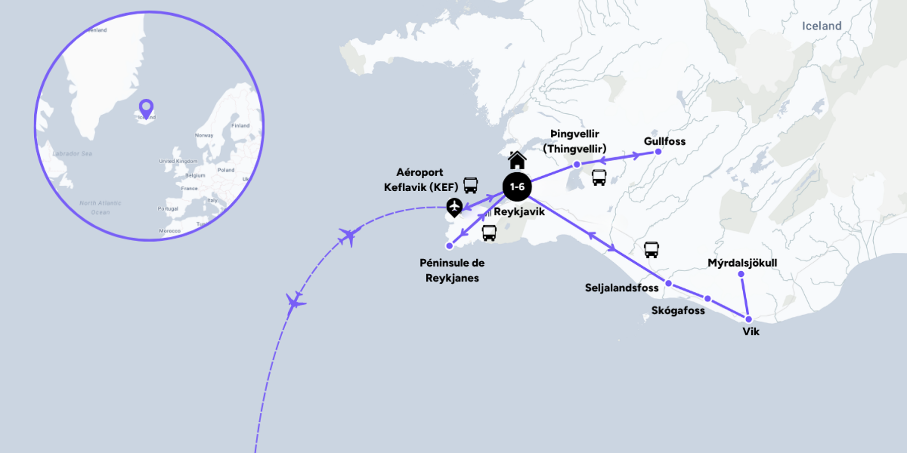 Carte du voyage