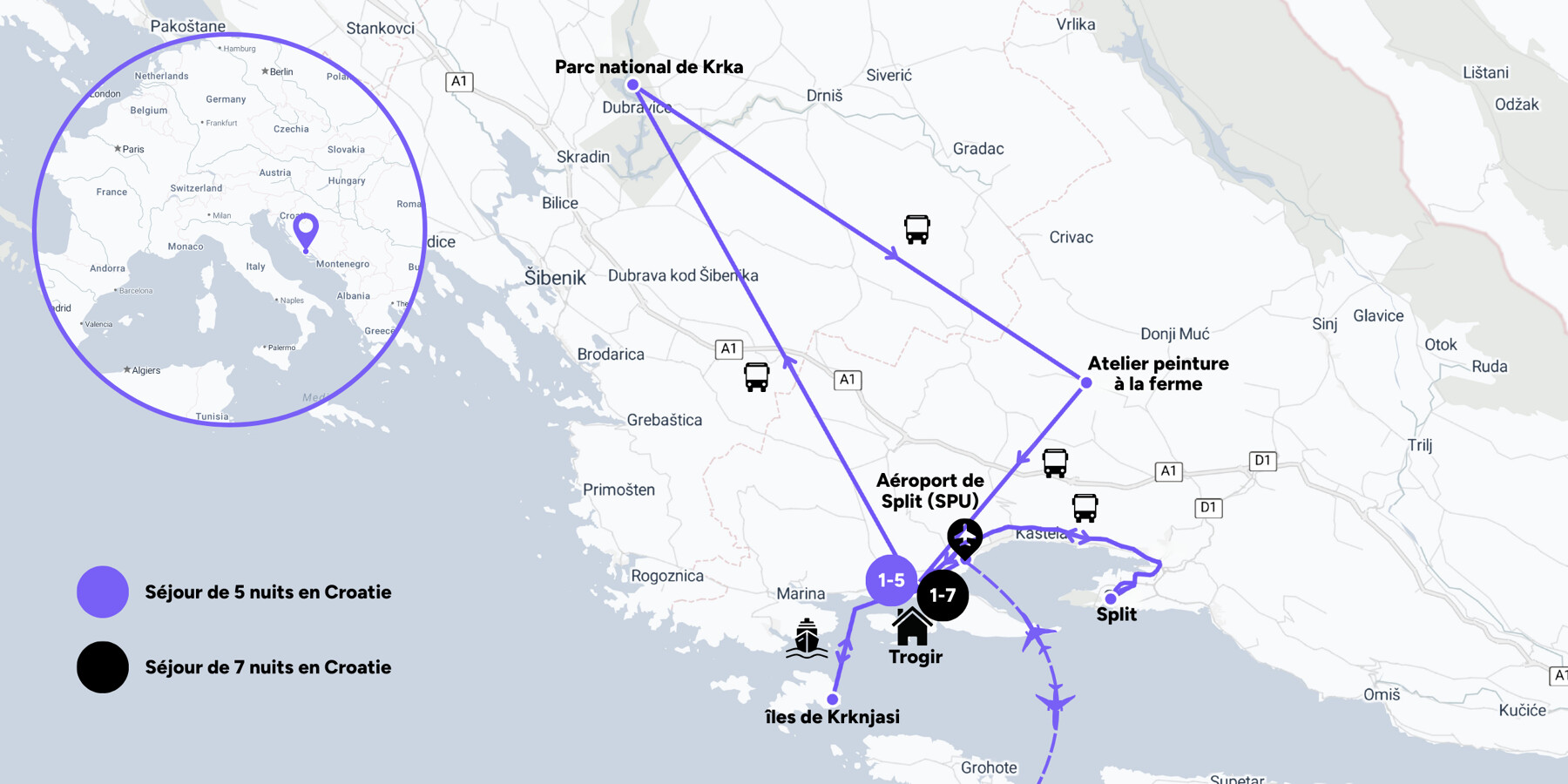 Carte du voyage