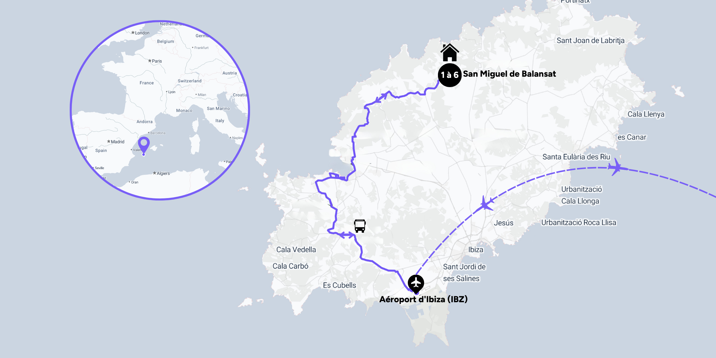 Carte du voyage