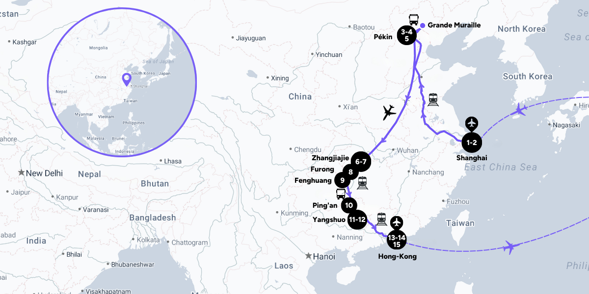 Carte du voyage