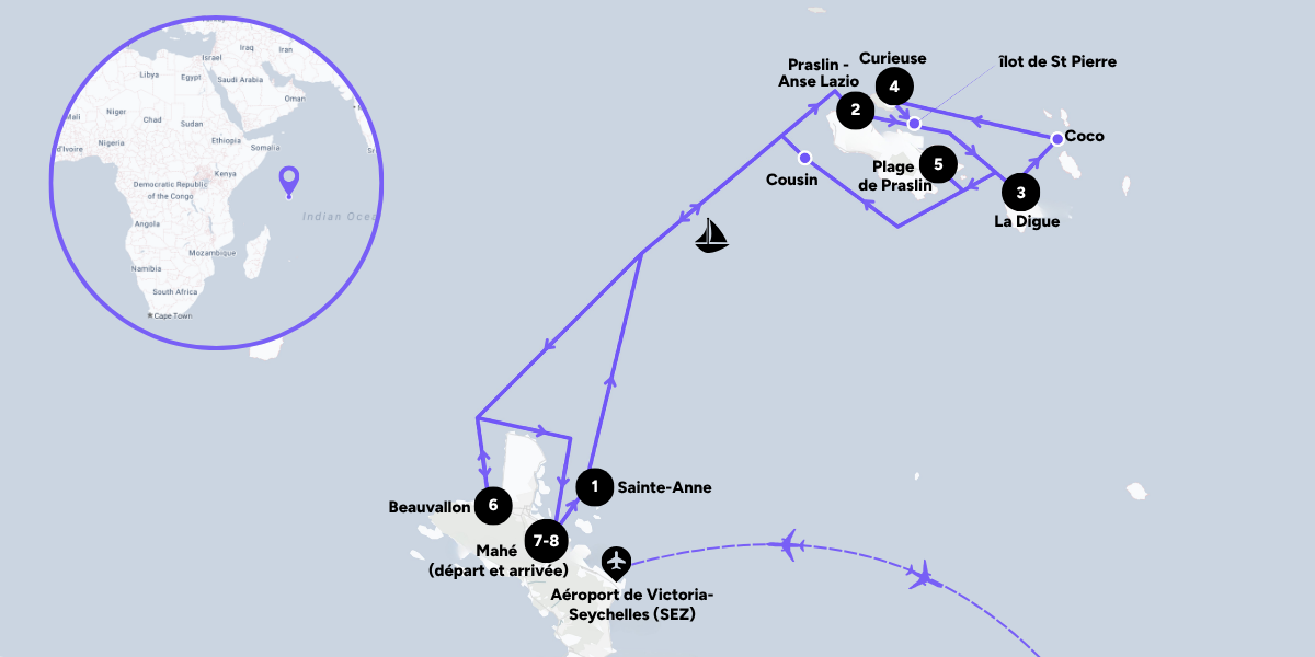 Carte du voyage