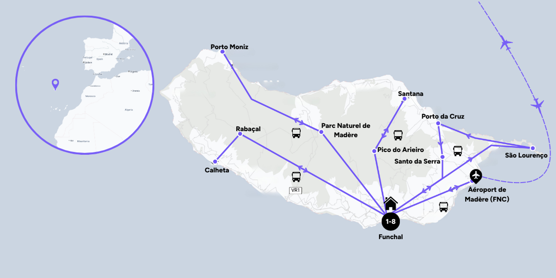 Carte du voyage