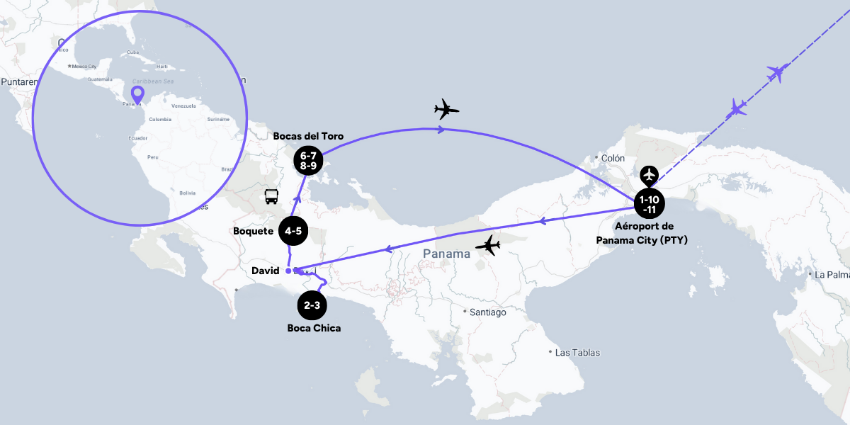Carte du voyage