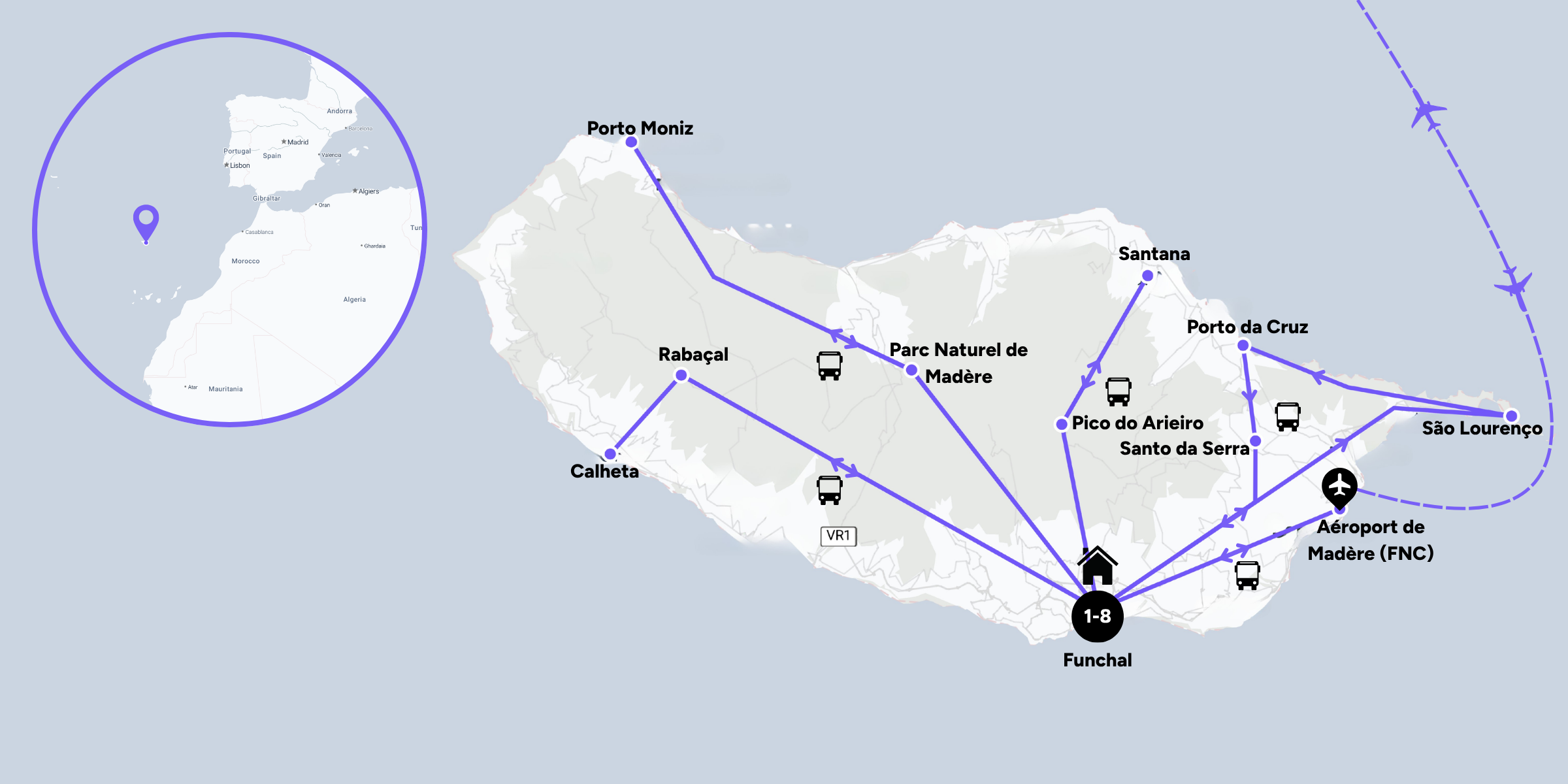 Carte du voyage