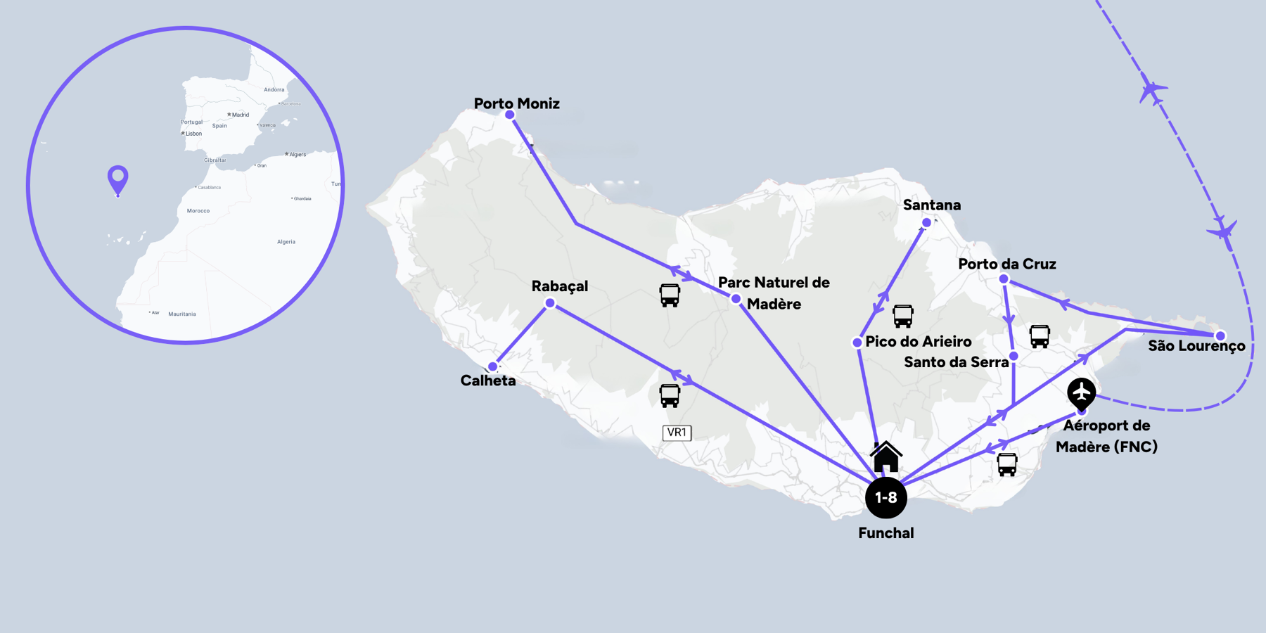 Carte du voyage
