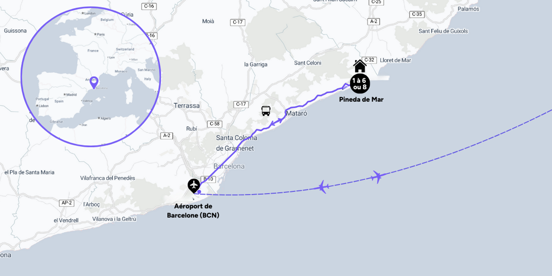 Carte du voyage
