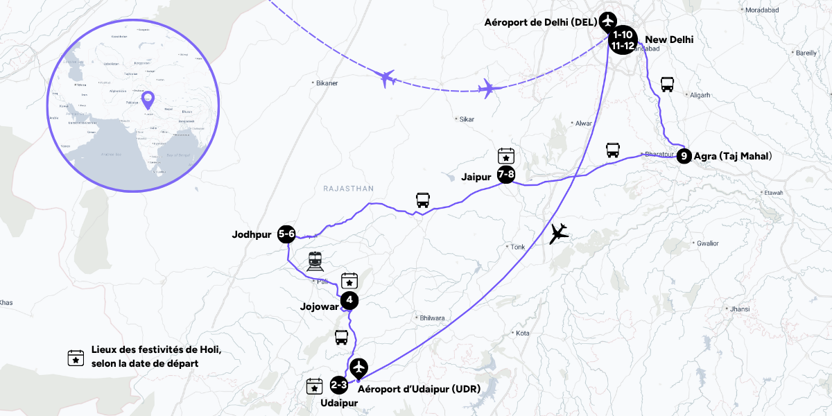 Carte du voyage