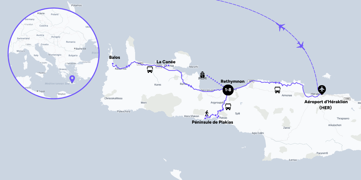 Carte du voyage