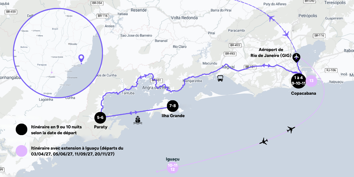 Carte du voyage