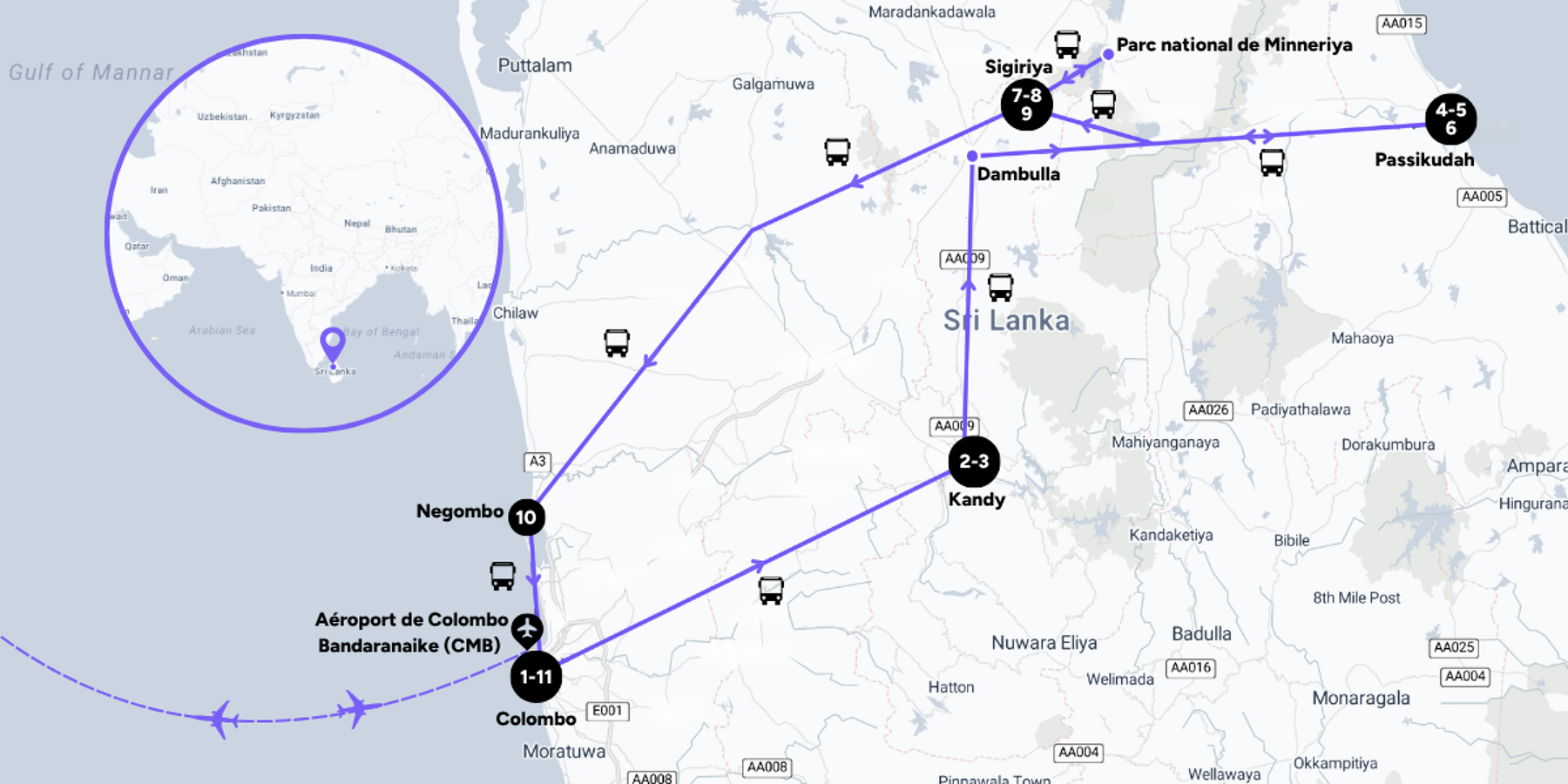 Carte du voyage