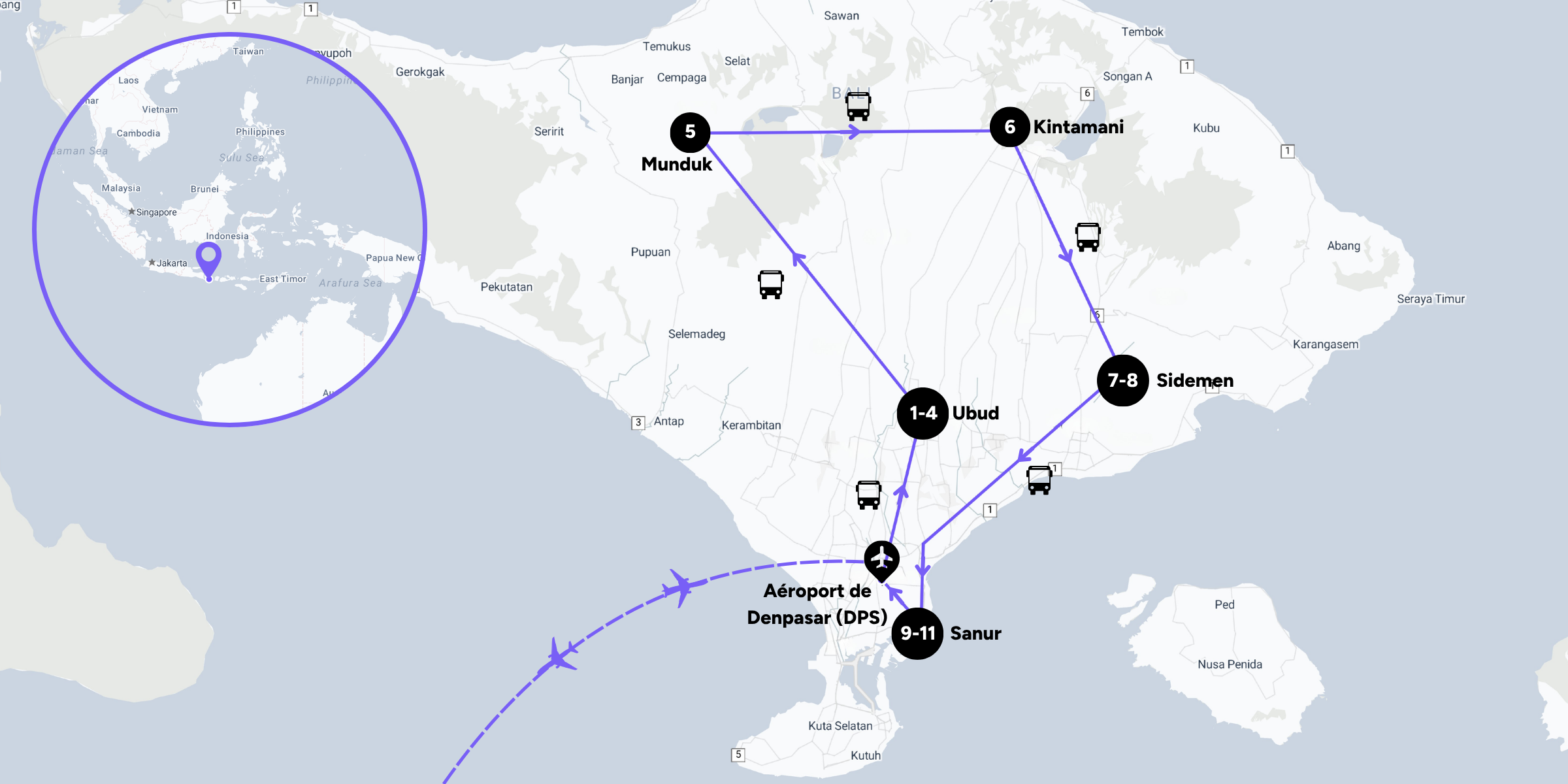 Carte du voyage