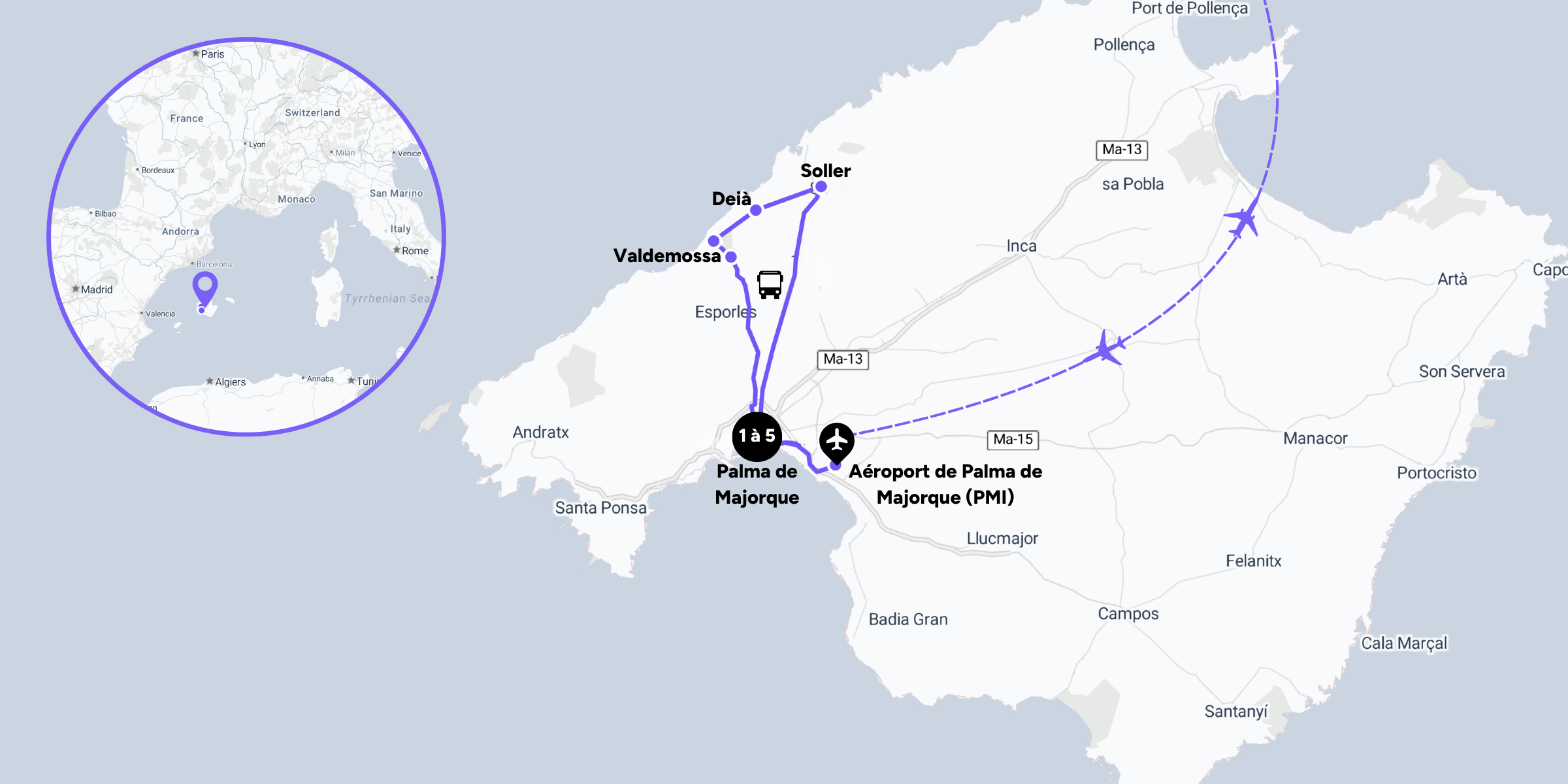 Carte du voyage
