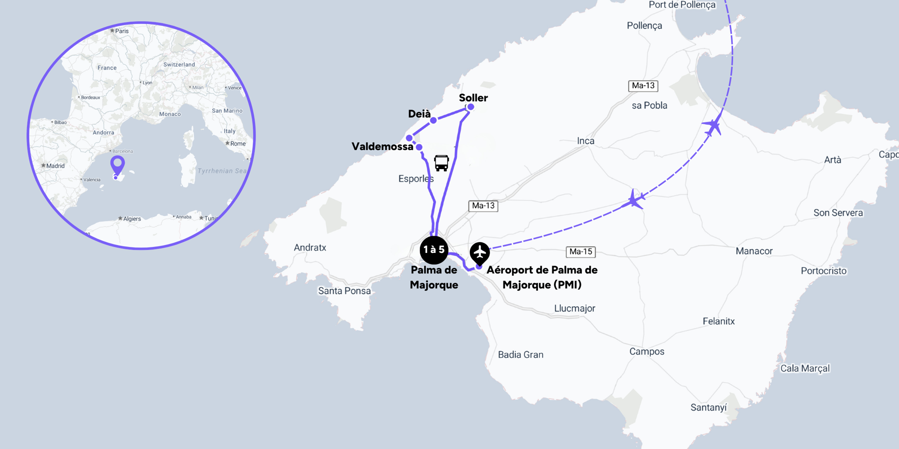 Carte du voyage
