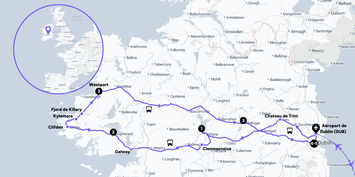 Carte du voyage