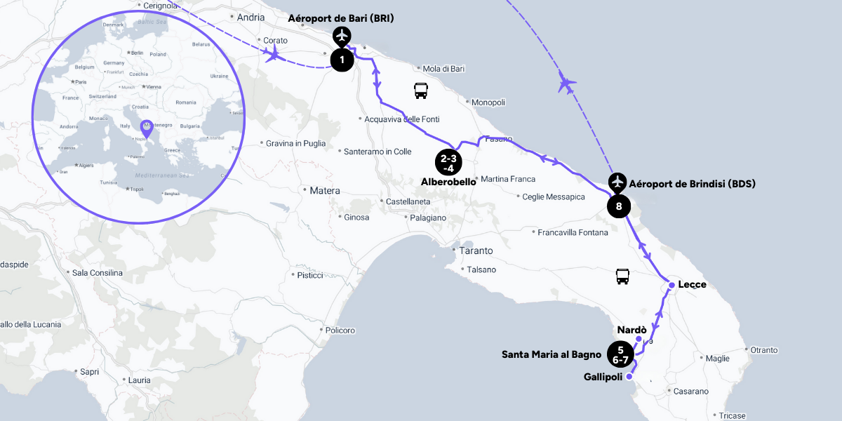 Carte du voyage