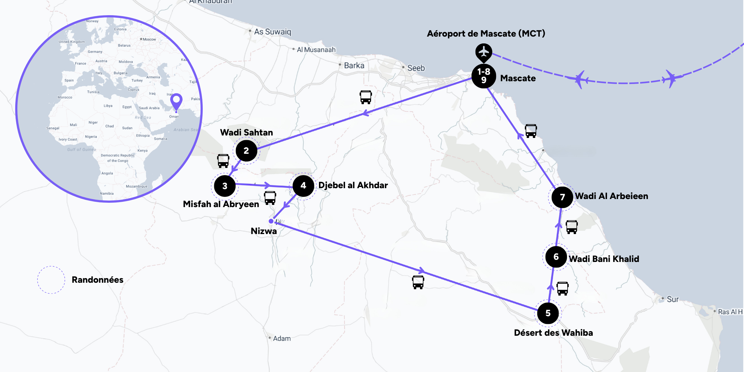 Carte du voyage