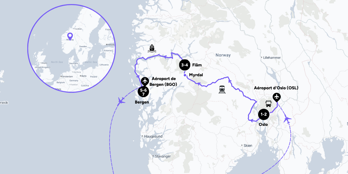 Carte du voyage