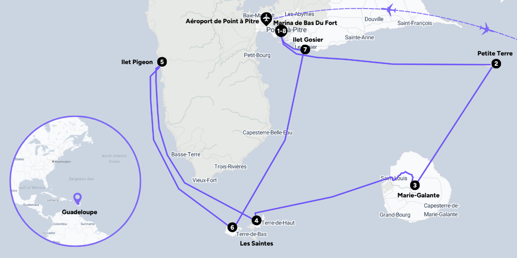 Carte du voyage