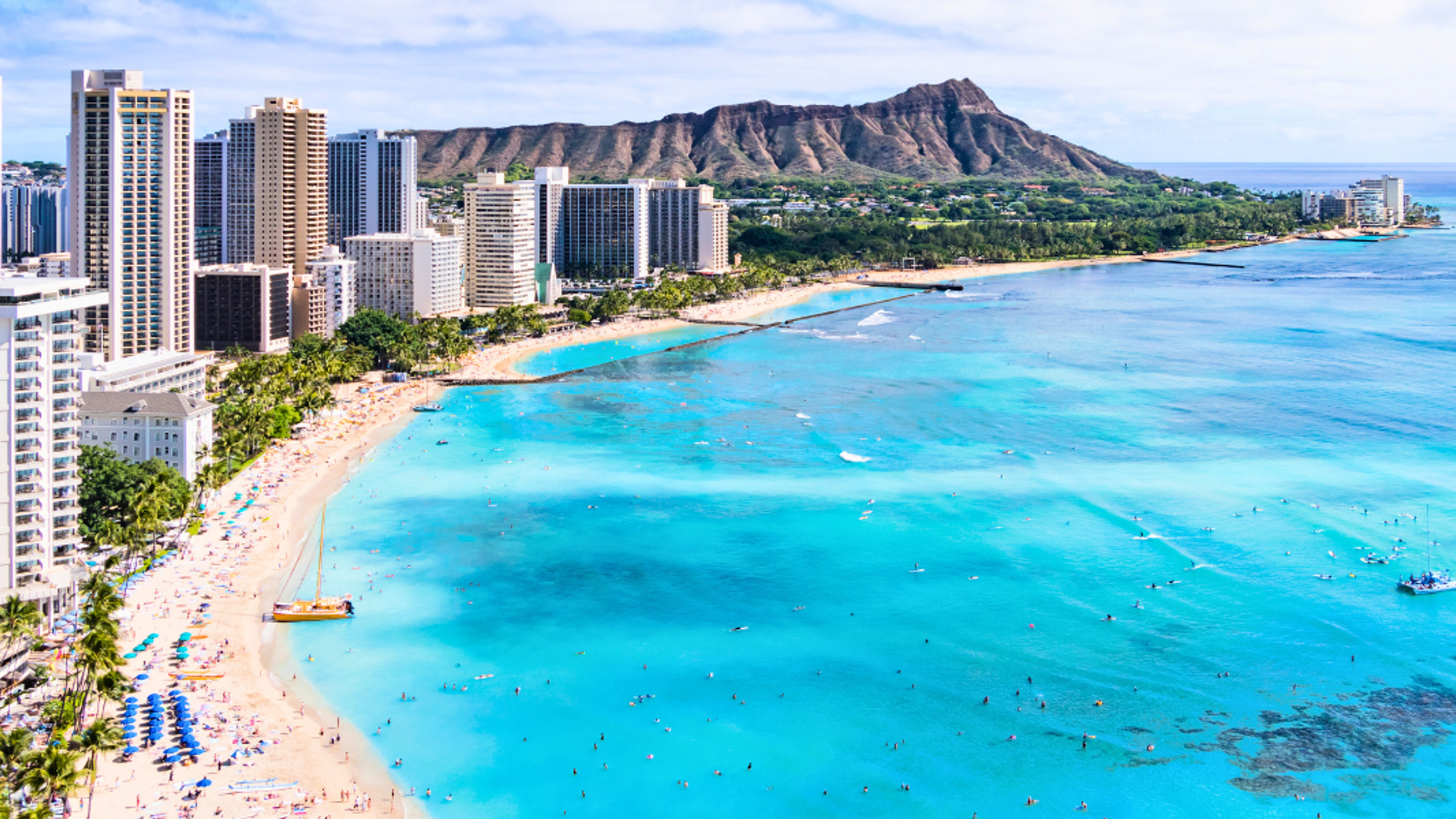 Puis direction l'île d'Oahu et la célèbre Waikiki Beach