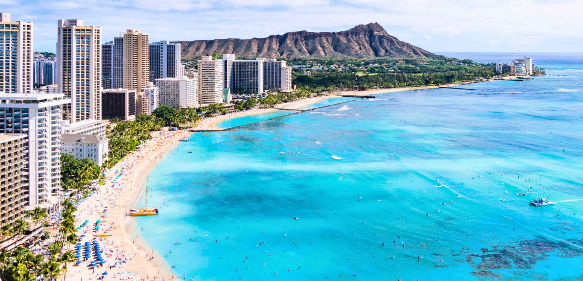 Puis direction l'île d'Oahu et la célèbre Waikiki Beach