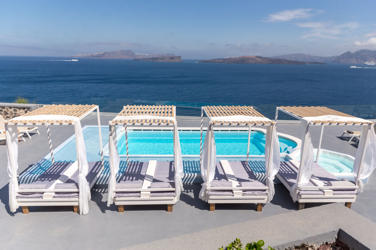 Avec une vue sur la Caldera incroyable!