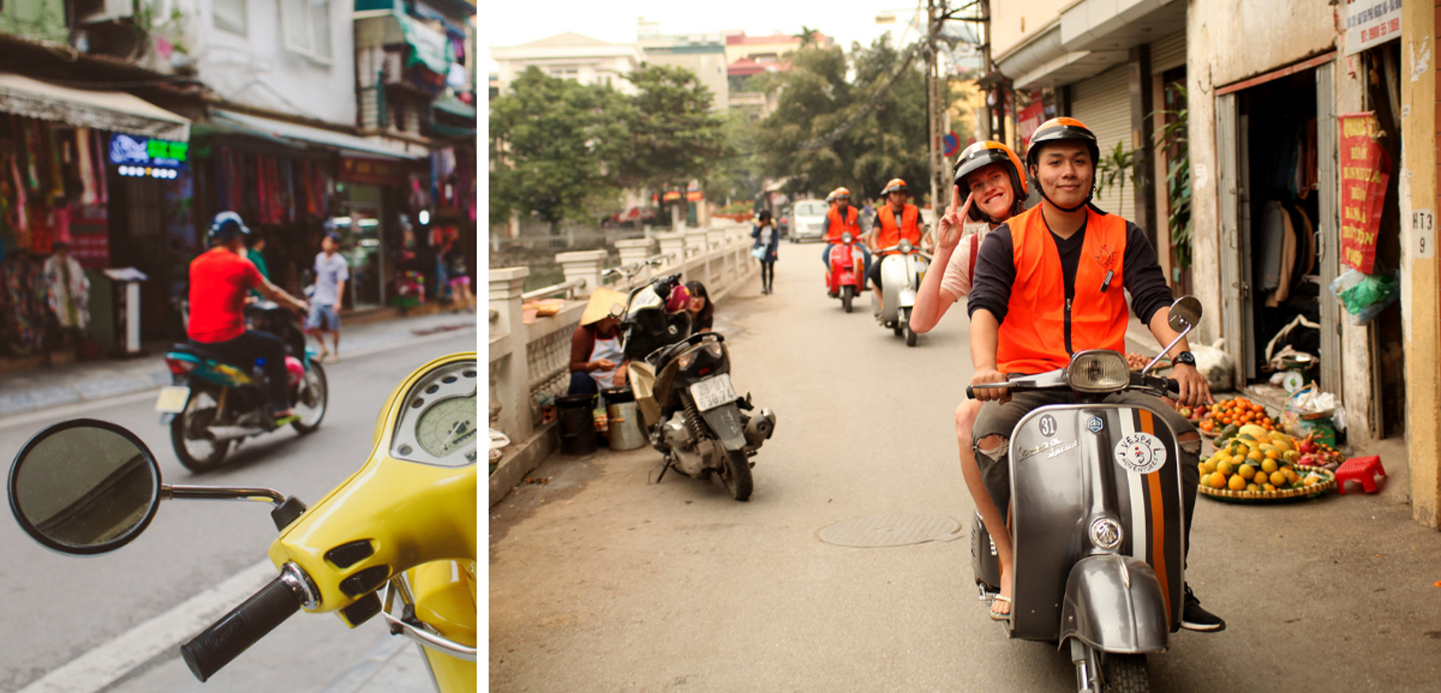 Au cours d'une balade en vespa - local style !