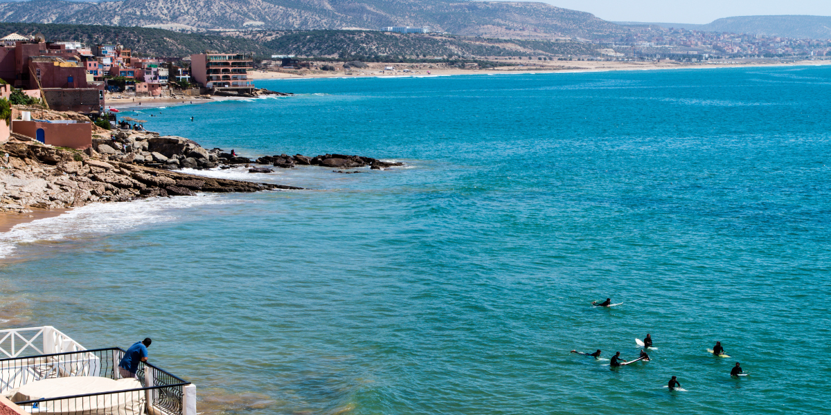 Dans le beau cadre de la Baie de Taghazout