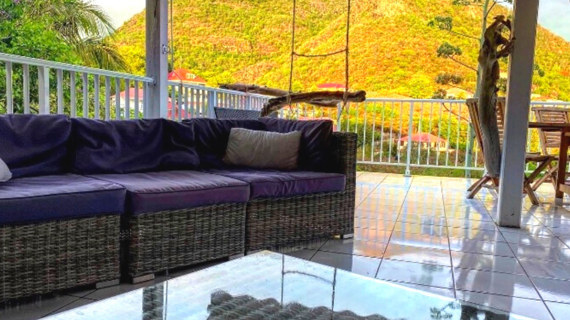 Coin salon sur la terrasse