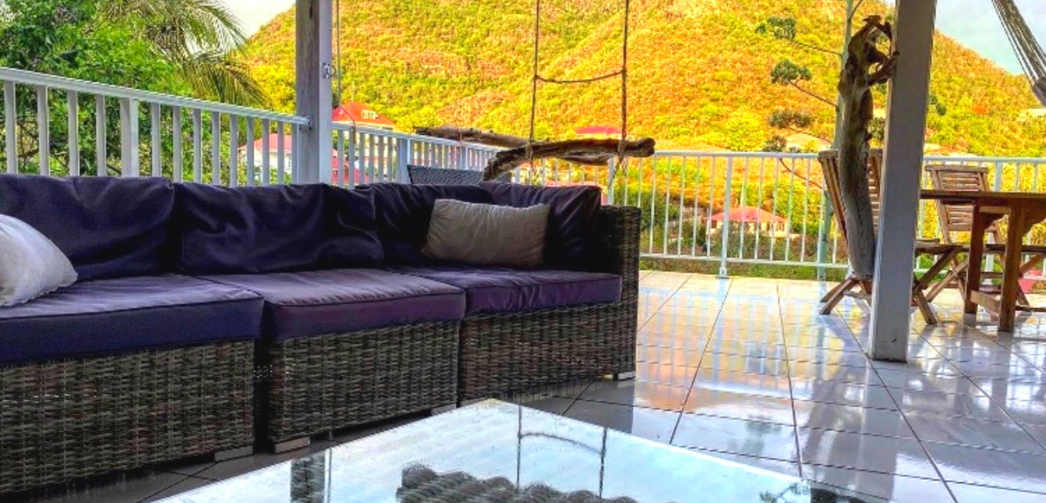 Coin salon sur la terrasse